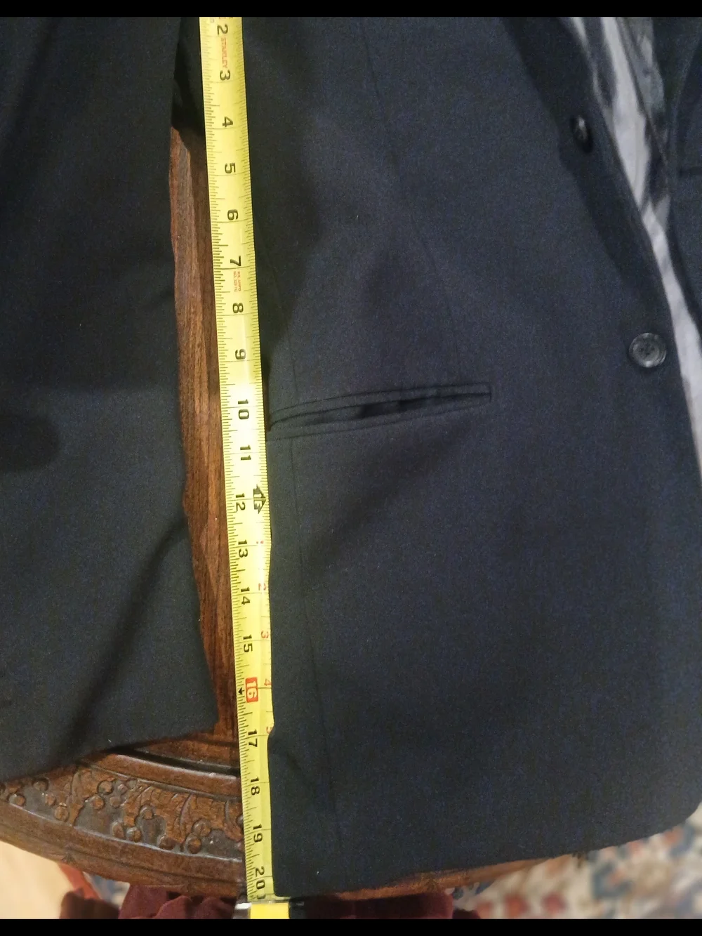 Men's Black Two-Button Blazer